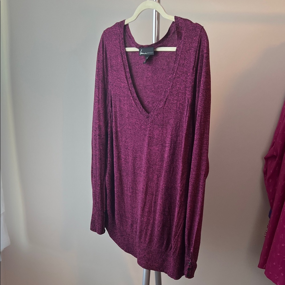 Lane Bryant Magenta Knit Top